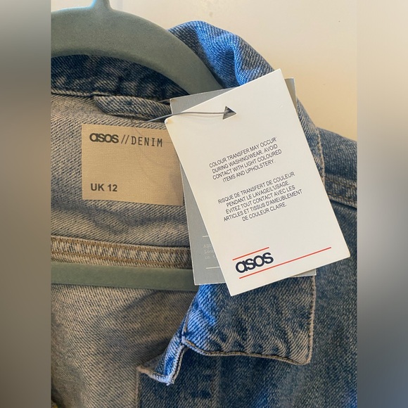 Oversized boxy cropped denim jacket - Picture 3 of 5